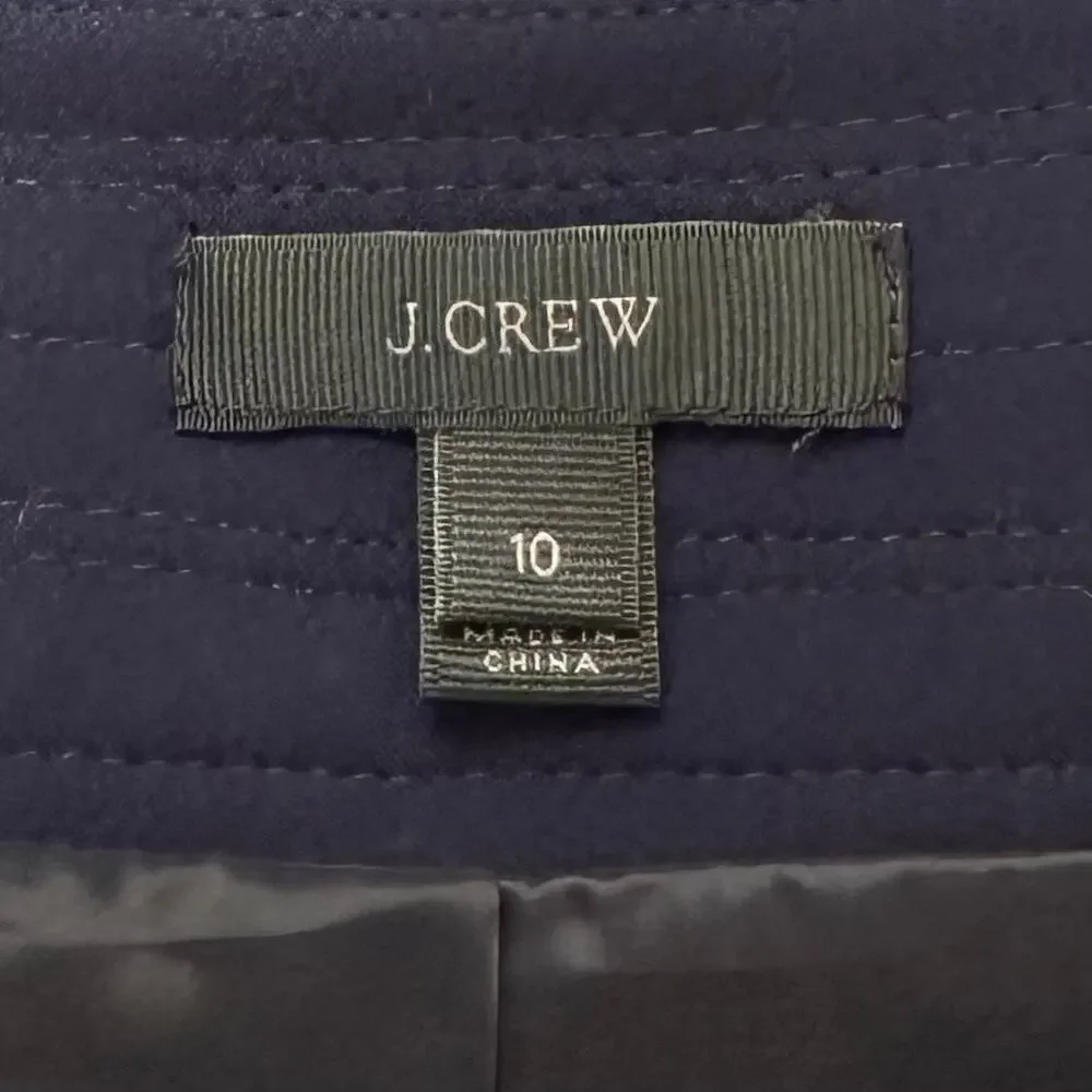 J. Crew Multicolored Tweed Skirt Navy Multi E7383 Size 10
